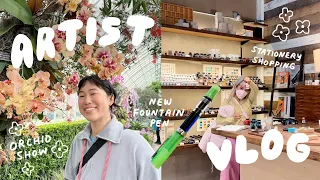 ART VLOG🌷brooklyn stationery shopping, packing orders, botanic garden trip!