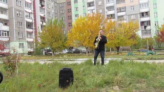 #Aнтитіла - Лови момент. Outdoors walking with saxophone. #Саксофоніст Андрій Романенко COVERS🎷