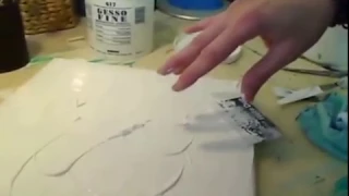 Pittura materica tecnica con gesso acrilico e "sfregazzo" - parte 1