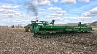 First day planting 2024 in NY with 50 ft Great Plains drill #farm