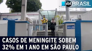 Casos de meningite sobem 32% em 1 ano em São Paulo | SBT Brasil (10/07/23)