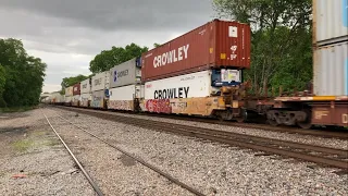 (5-4-24) CSX Southbound Autoracks Intermodal Train In Brentwood Tennessee