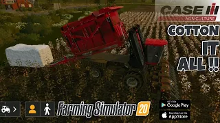 Harvesting Cotton the whole map | Farming Simulator 20 Timelapse Gameplay #20