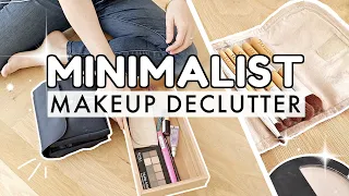 💄 *SUPER  RELAXING* MINIMALIST MAKEUP DECLUTTER | MAKEUP DECLUTTER WITH ME 2020 (MINIMALISM)