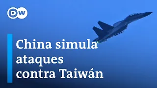 Aviones y barcos militares chinos rodean Taiwán en ataques simulados