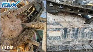 Satisfying Detailing Wash! How to wash dirtiest rock drill EXCAVATOR ?