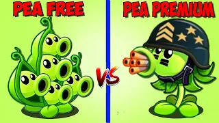 Team Pea FREE vs PREMIUM - Which Team Plant Will Win? - Pvz 2 Battlez