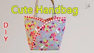 DIY CUTE HANDBAG |  TOTE BAG DESIGN | DIY BAG |   BAG SEWING TUTORIAL | Coudre un sac