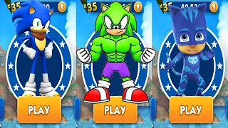 Subway Surfers Sonic Boom vs Sonic Dash Hulkhog vs Tag with Ryan Pj Masks - All Characters Unlocked