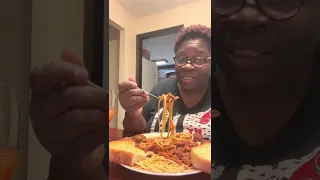 Homemade Spaghetti Mukbang @realmommaPat