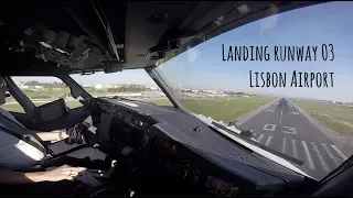 Approach & landing runway 03 Lisbon Airport (LIS LPPT)