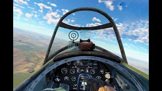 Бой на советском истребителе И-16 тип 10 в VR шлеме, War Thunder.