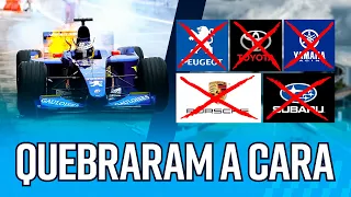 Os fabricantes que correram na Fórmula 1 deram-se mal. Na lista tem Subaru, Porsche, Lamborghini...