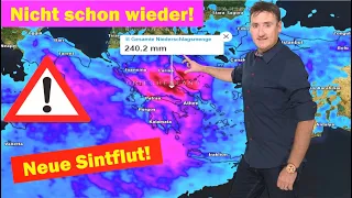 Sintflut 2.0! Es geht schon wieder los! Über 300 Liter Regen im Süden! Bei uns Altweibersommer!