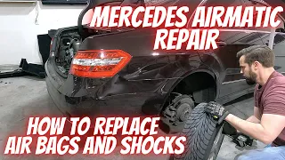 I Replaced My Mercedes AIRMATIC Air BAGS and SHOCKS - E550 - E350 - W212 - Suspension How To - DIY.