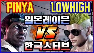 철권8 💥 일본레이븐과 한국스티브!! 핀야(레이븐) vs 로하이(스티브)