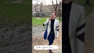 Emma Watson befriending massive squirrel in London (Part 1)
