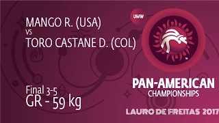 BRONZE GR - 59 kg: D. TORO CASTANE (COL) df. R. MANGO (USA), 10-8