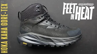 HOKA ONE ONE Kaha Gore-Tex (Black) - Boot Unboxing & On Feet Look - FEET IN HEAT