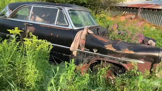 Exploring an Abandoned Antique Classic Car Graveyard Junkyard Part 1