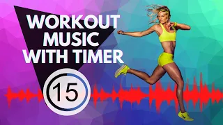 15 minutes workout music with timer | [30/20 tabata ]