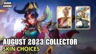August 2023 Collector Skin Choices | Mobile Legends