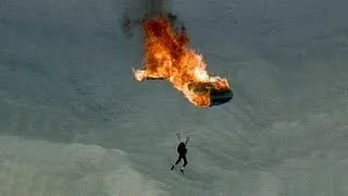Parachute on Fire - Skydiving Stunts - Troy Hartman