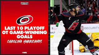 Last 10 Playoff Overtime Goals from the Hurricanes