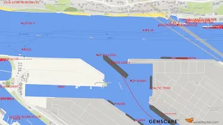 Container Ship "Ever Given" Allided with Berthed Ferry "Finkenwerder" in Hamburg