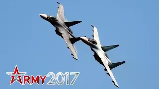 Су 35С | Соколы России | Армия 2017 | Воздушный бой | Групповой высший пилотаж | Кубинка