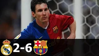 Real Madrid vs FC Barcelona 2-6 Highlights (La Liga) 2008-09 HD 1080i (English Commentary)