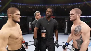 Khabib vs. Evan Dunham (EA Sports UFC 2) - Champion Fight ☝️🦅