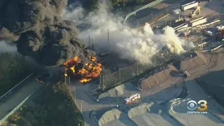 Fire Sparks At Recycling Plant In Southwest Philadelphia