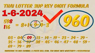 1-6-2024 Thai lottery 3up key digit formula By, InformationBoxTicket