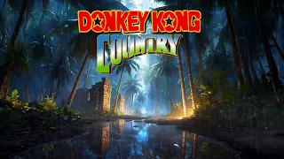 Donkey Kong Country Relaxing Music from Entire Series - With Tropical Rain Sounds