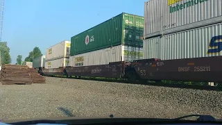 First eastbound of the morning is a short NS Intermodal