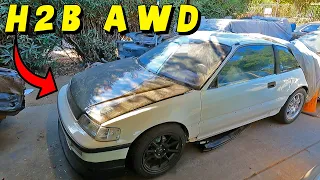 WHERE'S THE GIVEAWAY CAR?? | H2B AWD 1988 CRX HF