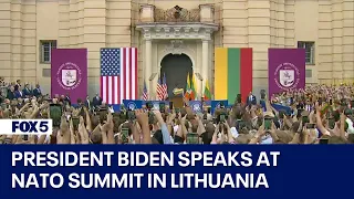 President Biden Speaks at NATO Summit in Lithuania