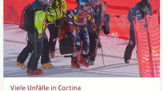 Ski Alpin Crashes at Women's Downhill in Cortina d'Ampezzo 2024