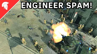 Company of Heroes 3 - ENGINEER SPAM! - British Forces Gameplay - 2vs2 Multiplayer - No Commentary