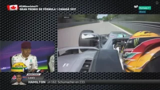 Hamilton Fast Lap Q3 Montreal 2017 . Helmet Ayrton Senna