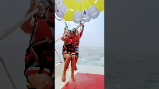 Parasailing at Goa | first time experience of parasailing| couples parasailing| #watersport #goa