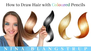 How to Draw Hair with Coloured Pencils - Step by Step Tutorial!