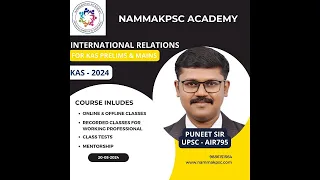 International Relations module for Prelims & Mains BY Puneet Sir Class-2 (UPSC–AIR–795 Rank)#kas2024