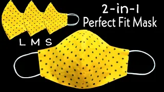 Very Easy New Trending Pattern Mask - Face Mask Sewing Tutorial - Anyone Can Make This Mask Easily