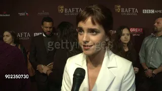 INTERVIEW - Emma Watson on the event at 2018 BAFTA Tea Party