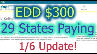 EDD Unemployment New 29 All States Benefits Payment for $300! January Update Explain PUA PEUC EBT CA