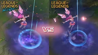 Star Guardian Kai'sa (Wild Rift) VS Star Guardian Kai'sa (LoL PC) skin comparison 🐇🌟