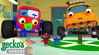 Baby Truck Monster Truck Mix Up | Gecko's Garage | Kids Show | Fun Time | Creepy Crawlies
