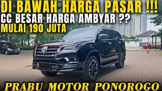 Mobil CC Besar Toyota Fortuner Obral Mulai 190 Jutaan Kondisi Istimewa Di Prabu Motor Ponorogo